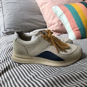 Everlane court sneakers, leather and suede